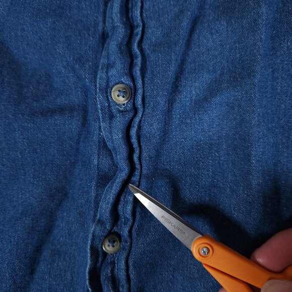 Wrangler Premium Quality Blue Denim Button Shirt Mens XL Pockets Western America - Picture 9 of 15